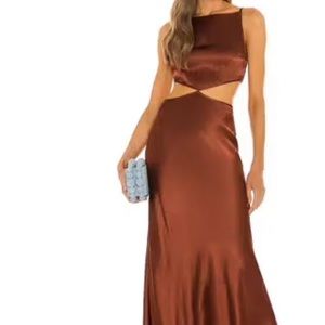 Bec & Bridge Camila Cut Out Maxi Dress - size 2, cherry